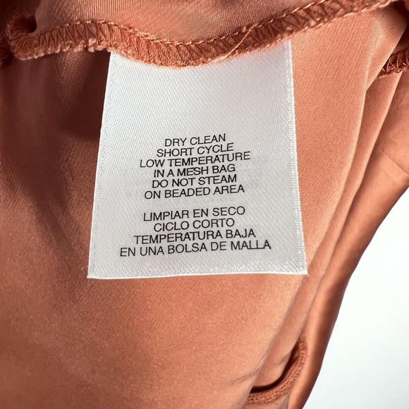 Nine West Silk Cami Tank Top Womens Plus 16W Rust Lace Sequin Straps Beaded - Picture 6 of 9